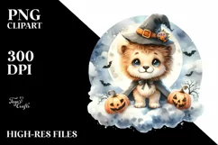 Cute Baby Lion, Halloween Theme, PNG Product Image 3