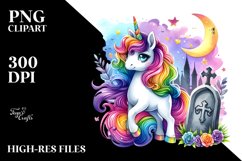 Vibrant Unicorn Hallo | Clipart Product Image 3