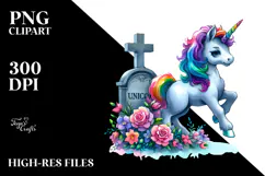 Vibrant Unicorn Hallo | Clipart Product Image 2
