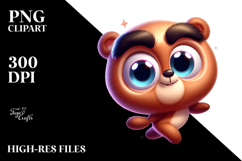 Silly Bear Dancing on Hind Legs PNG Product Image 2