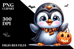 Baby Penguin with Big Eyes PNG Product Image 2