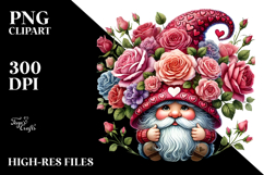 Detailed Valentines Gnome PNG Product Image 2