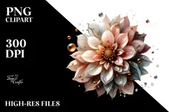 Glossy Dahlia Sublimation PNG Product Image 2