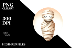Simple Watercolor Image of Mummy Product Image 2