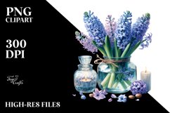 Hyacinth Jar Watercolor Clipart Product Image 3