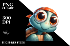 Playful Cartoon Turtle Dancing PNG Product Image 2