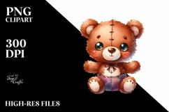 Colorful Plush Bear Baby | Sublimation | Clipart Product Image 1