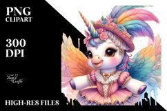 Colorful Pastel Baby Unicorn in Dancer&#039;s Costume, Product Image 3