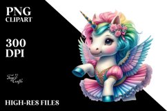 Colorful Pastel Baby Unicorn in Dancer&#039;s Costume, Product Image 3