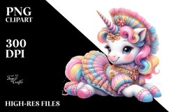 Colorful Pastel Baby Unicorn in Dancer&#039;s Costume, Product Image 3