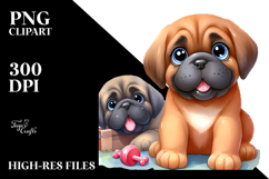 Watercolor Baby Mastiff Cartoon, Transparent PNG Product Image 2