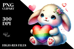Colorful Baby Rabbit PNG Product Image 2