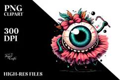 Eyeball Monster with Tutu, Transparent PNG Product Image 2