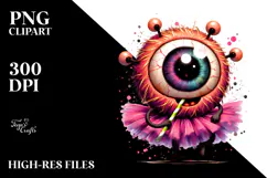 Funny Eyeball Monster Rocking Tutu PNG Product Image 2