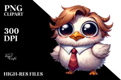 Cartoony Bird with Bow Tie, Transparent PNG Product Image 2