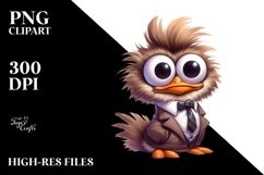 Cartoony Bird with Bow Tie, Transparent PNG Product Image 2