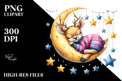 Whimsical Deer Baby Clipart Product Image 2