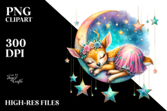Whimsical Deer Baby Clipart Product Image 2