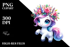 Vibrant Baby Unicorn PNG Product Image 2