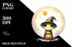 Cute Baby Frog, Halloween Theme, PNG Product Image 3