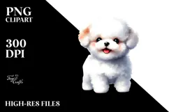 Expressive Baby Bichon Frise, Transparent PNG Product Image 2