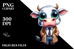 Expressive Cow with Phishing Road Attire Product Image 3