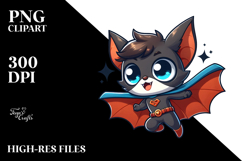 Cartoony Silly Cartoon Bat, High-Res PNG Product Image 2