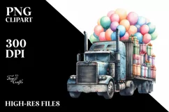 Vintage Semi Truck Balloons Product Image 1