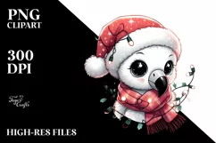 Cute Baby Flamingo Christmas Image Product Image 2