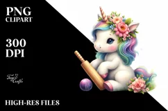 Cute Baby Unicorn Cricket | Sublimation | Clipart Product Image 3
