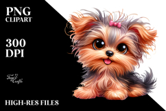Cute Cartoon Yorkipoo PNG Product Image 2
