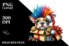 Expressive Baby Watercolor Bulldog, Vibrant Colors PNG Product Image 1