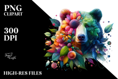 Vibrant Abstract Bear PNG Product Image 2
