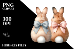 Bunny Sitting Back View PNG Product Image 2