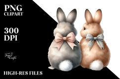 Bunny Sitting Back View PNG Product Image 2
