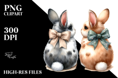Bunny Sitting Back View PNG Product Image 2