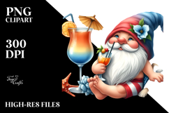 Whimsical Gnome Drinking PNG Product Image 2