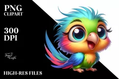 Cute Baby Parrot Smiling | Sublimation Clipart Product Image 3