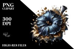 Golden Shiny Petunia Round Wood Splash Clipart Product Image 3