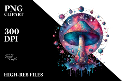 Vibrant Celestial Mushroom PNG Product Image 2
