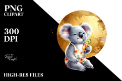 Koala in Beachwear, High-Res PNG Product Image 2