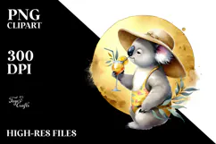 Koala in Beachwear, High-Res PNG Product Image 2