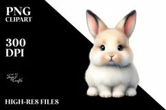 Funny Cute Rabbit in Front of Harvest | Sublimation | PNG Product Image 1