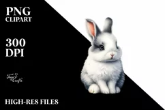 Funny Cute Rabbit in Front of Harvest | Sublimation | PNG Product Image 1