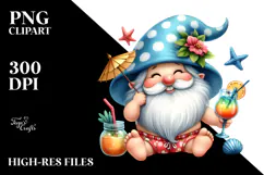 Whimsical Gnome Cocktail Beachwear PNG Product Image 2