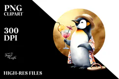 Penguin in Beachwear, High-Res PNG Product Image 2