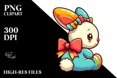Colorful Retro Bunny PNG Product Image 2