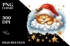 Cute Baby Lion Sleeping on Cloud | Clipart Product Image 2