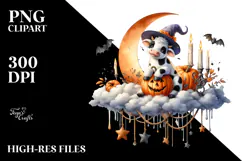 Cow in Halloween Costume, Transparent PNG Product Image 2