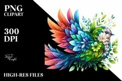 Vibrant Watercolor Bird with Bandana and es, Transparent PNG Product Image 1